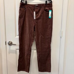Nic + Zoe | Velvet Skinny Ankle Pant Brown Sz 16